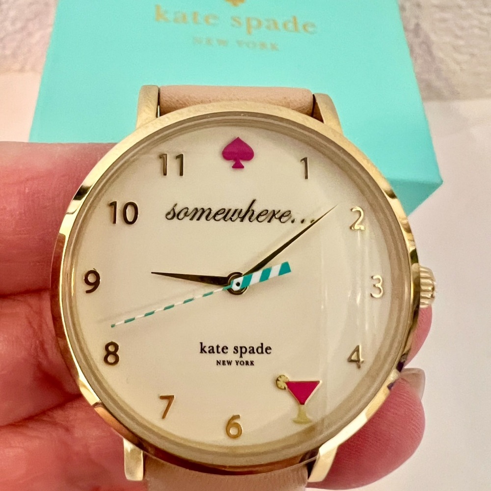 Kate Spade “it’s 5 o’clock somewhere” wrist watch.  Collectors item.